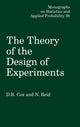 Book cover of: Theory of the Design of Experiments. By: David R. Cox