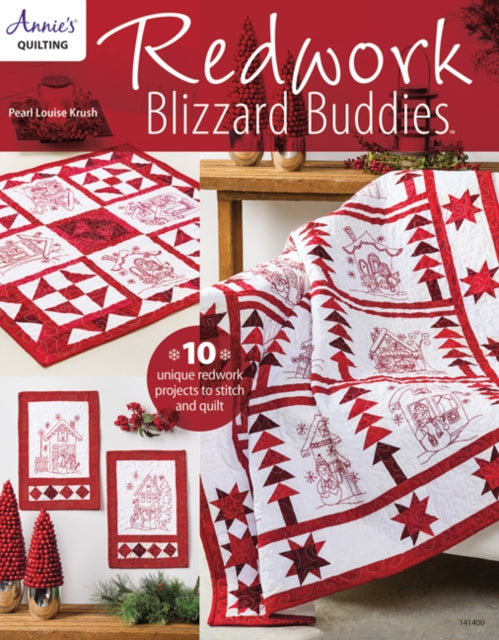 Book cover of: Redwork Blizzard Buddies. By: Pearl Louis Krush