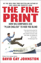 Book cover of: Fine Print. By: David Cay Johnston