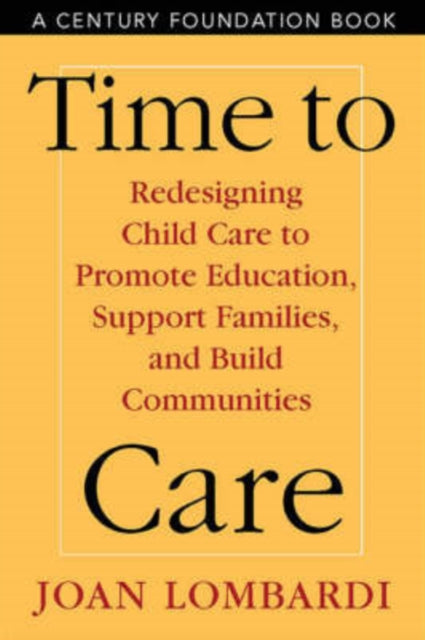 Book cover of: Time to Care. By: Joan Lombardi