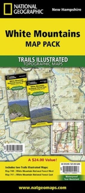Book cover of: White Mountains National Forest, Map Pack Bundle. By: National Geographic Maps
