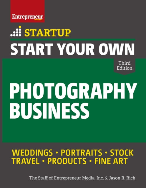 Book cover of: Start Your Own Photography Business. By: Inc. Staff Entrepreneur Media