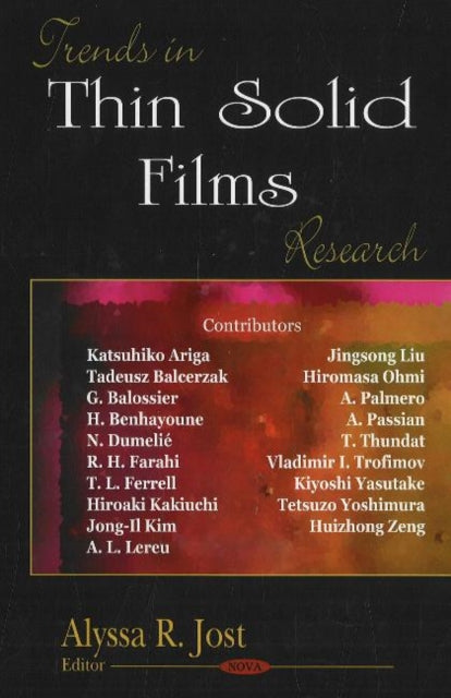Book cover of: Trends in Thin Solid Films Research. By: Alyssa R. Jost