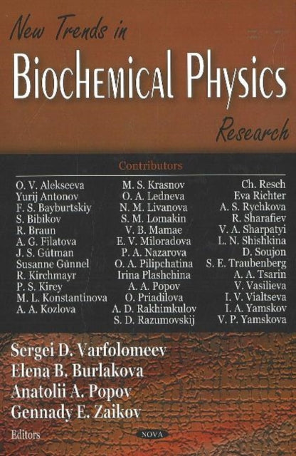 Book cover of: New Trends in Biochemical Physics Research