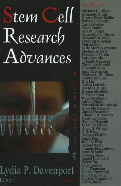 Book cover of: Stem Cell Research Advances. By: Lydia P. Davenport
