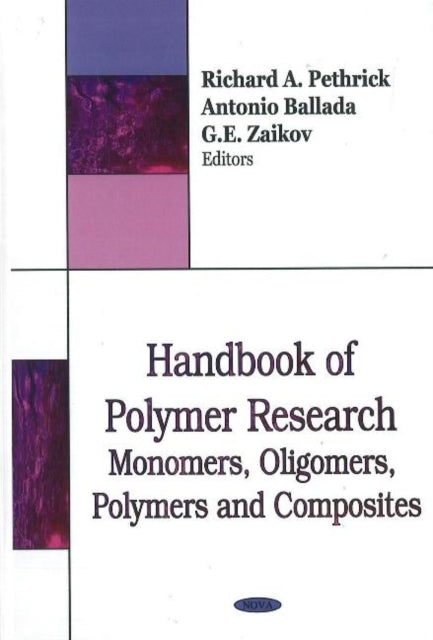 Book cover of: Handbook of Polymer Research. By: Richard A. Pethrick