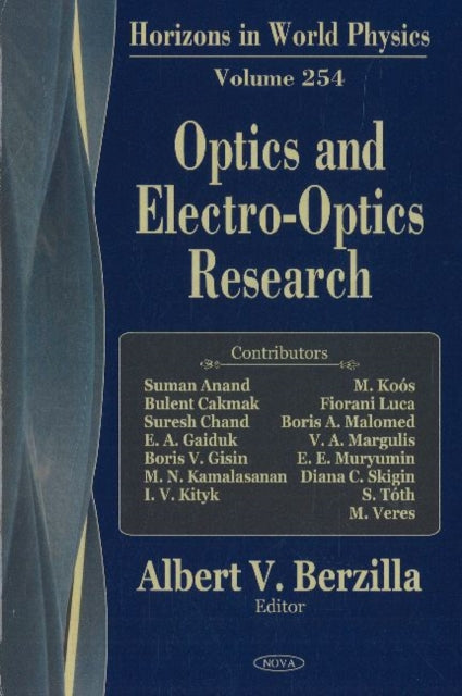 Book cover of: Optics & Electro-Optics Research. By: Albert V. Berzilla