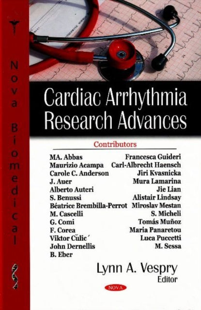 Book cover of: Cardiac Arrythmia Research Advances. By: Lynn A. Vespry