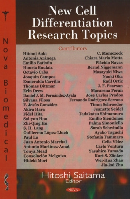 Book cover of: New Cell Differentiation Research Topics
