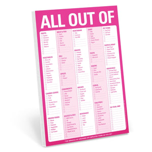 Knock Knock Pad: All Out Of Pad Pink (with magnet)