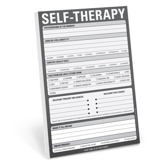 Book cover of: Knock Knock Pad: Self Therapy. By: Knock Knock