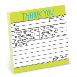 Knock Knock Hand Lettered Sticky Note Thank You