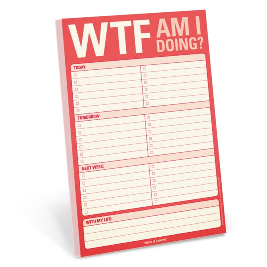 Book cover of: Knock Knock WTF Am I Doing? Pad. By: Knock Knock
