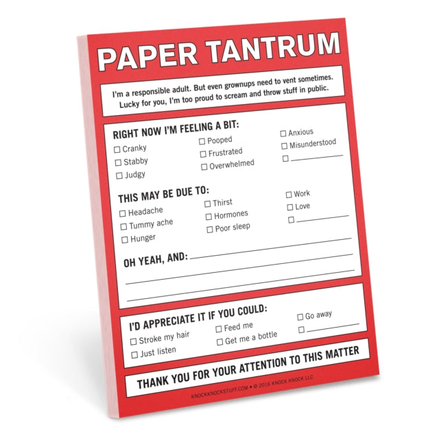 Book cover of: Knock Knock Paper Tantrum Nifty Notes