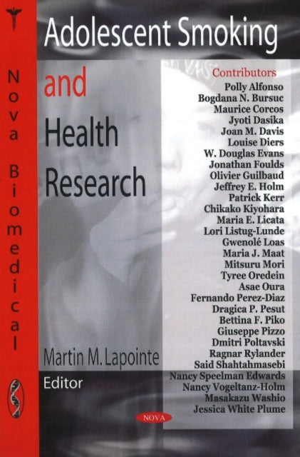 Book cover of: Adolescent Smoking & Health Research