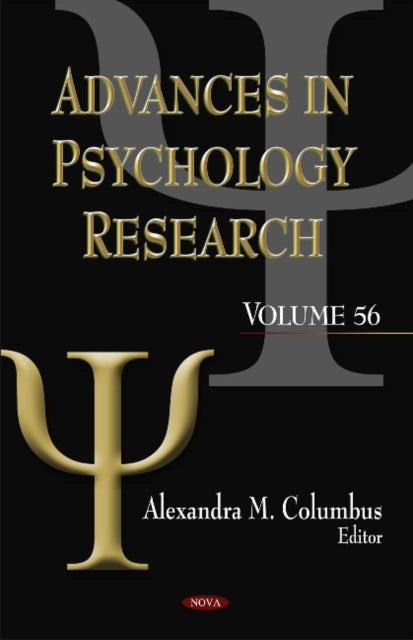 Book cover of: Advances in Psychology Research. By: Alexandra M. Columbus