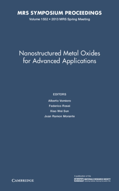 Book cover of: Nanostructured Metal Oxides for Advanced Applications: Volume 1552