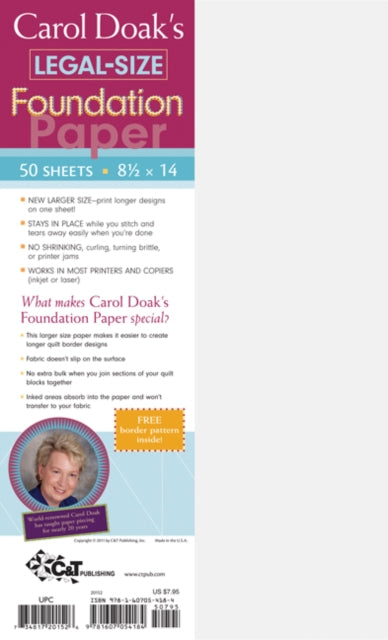 Book cover of: Carol Doak's Legal Size Foundation Paper