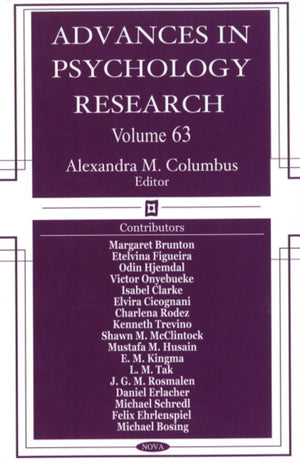 Advances in Psychology Research