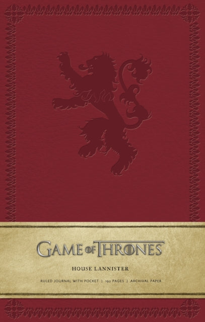 Book cover of: Game of Thrones: House Lannister Hardcover Ruled Journal