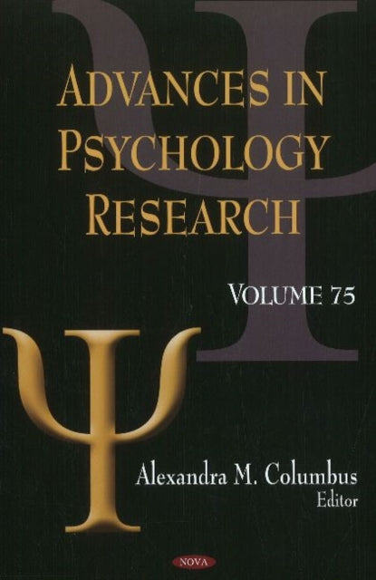 Book cover of: Advances in Psychology Research. By: Alexandra M. Columbus