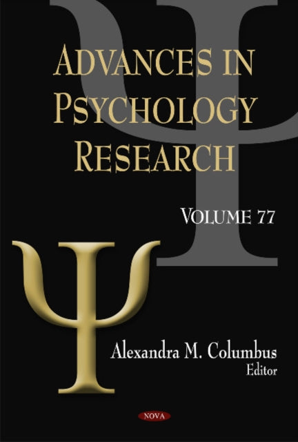 Book cover of: Advances in Psychology Research. By: Alexandra M. Columbus