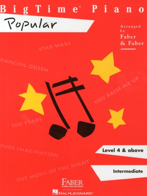 Book cover of: BigTime Piano Popular Level 4. By: Nancy Faber
