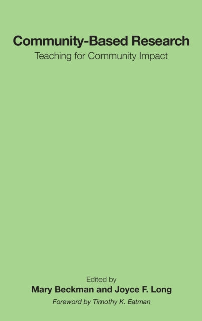 Book cover of: Community-Based Research. By: Mary Beckman