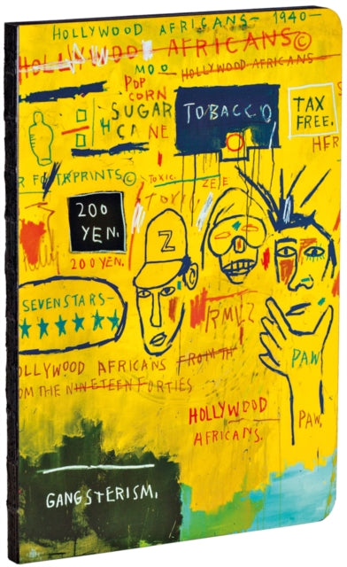 Book cover of: Hollywood Africans by Jean-Michel Basquiat A5 Notebook. By: Jean Michel Basquiat