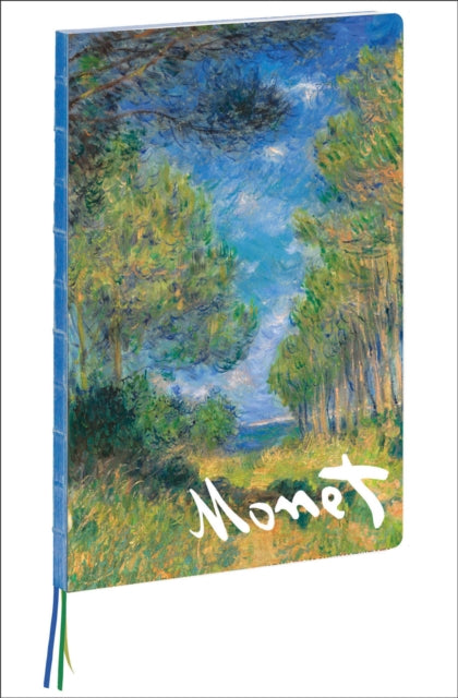 Book cover of: Pine Tree Path, Claude Monet A4 Notebook. By: Claude Monet