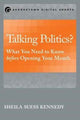 Book cover of: Talking Politics?. By: Sheila Suess Kennedy