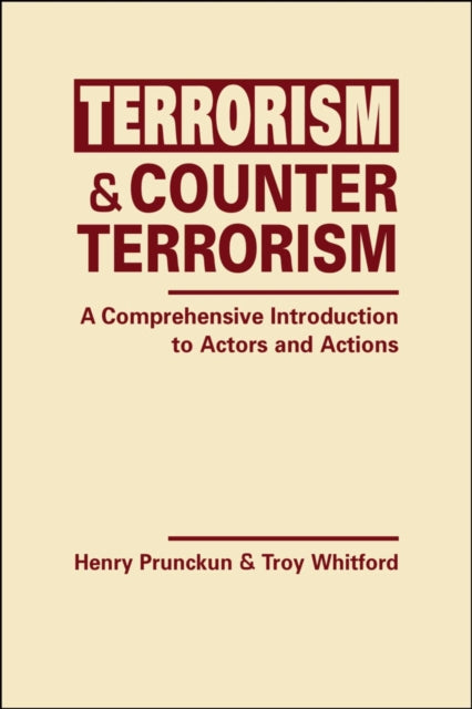 Book cover of: Terrorism and Counterterrorism. By: Henry Prunckun