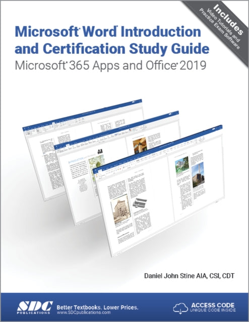 Book cover of: Microsoft Word Introduction and Certification Study Guide. By: Daniel John Stine