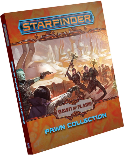 Book cover of: Starfinder Pawns: Dawn of Flame Pawn Collection. By: Paizo Staff