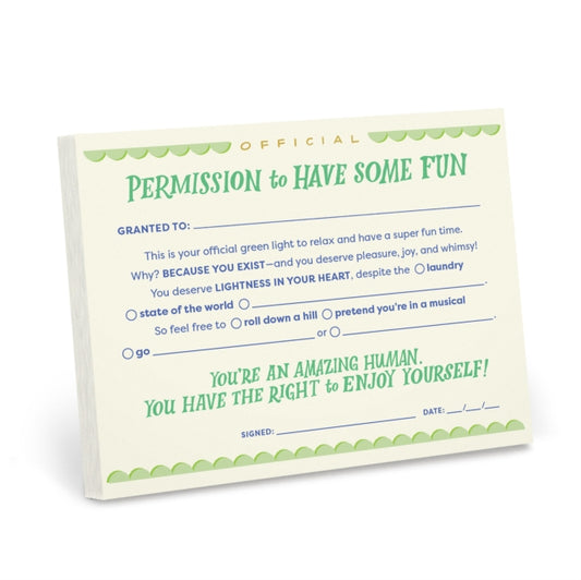 Book cover of: Em & Friends Permission to Have Some Fun Notepad. By: Em & Em & Friends