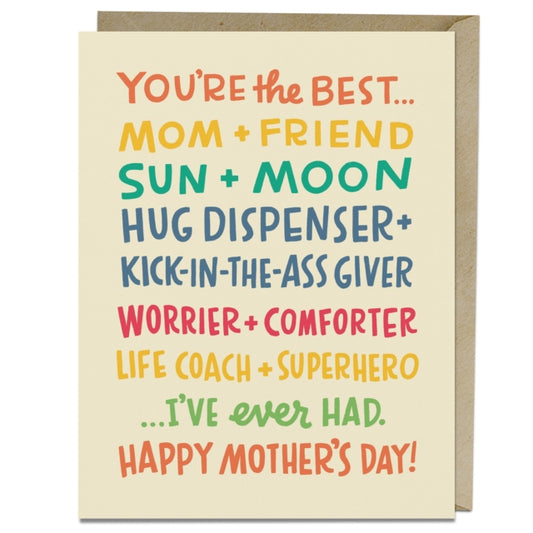 Book cover of: 6 Pack Em & Friends Best Mom I’ve Ever Had Card