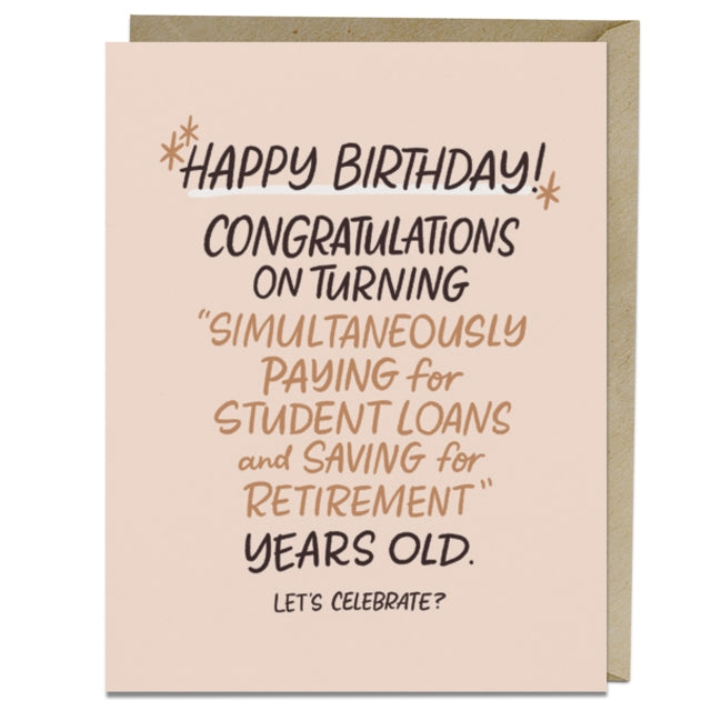 Book cover of: 6-Pack Em & Friends Paying For Student Loans Years Old Birthday Cards