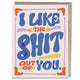 Book cover of: 6-Pack Em & Friends Like the Shit Out of You Greeting Card