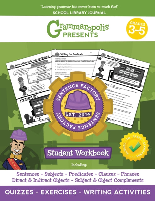 Book cover of: Parts of the Sentence Workbook, Grades 3-5. By: Coert Voorhees