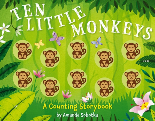 Book cover of: Ten Little Monkeys. By: Lizzie Walkley