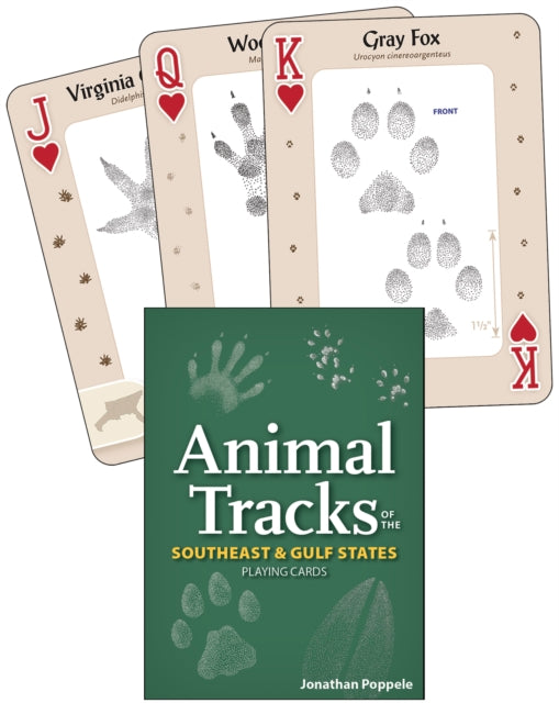 Book cover of: Animal Tracks of the Southeast & Gulf States Playing Cards