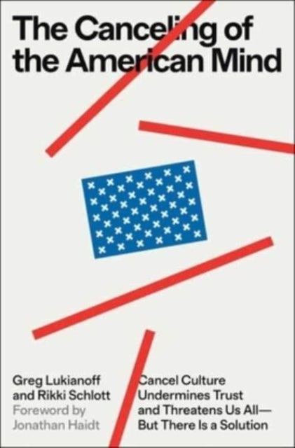 Book cover of: Canceling of the American Mind. By: Greg Lukianoff