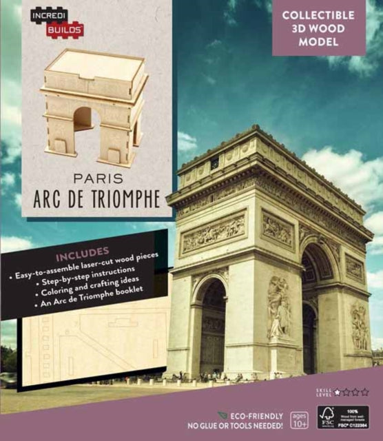 Book cover of: IncrediBuilds: Paris: Arc de Triomphe 3D Wood Model