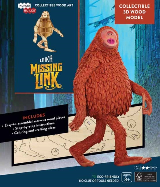 Book cover of: IncrediBuilds: LAIKA: Missing Link 3D Wood Model
