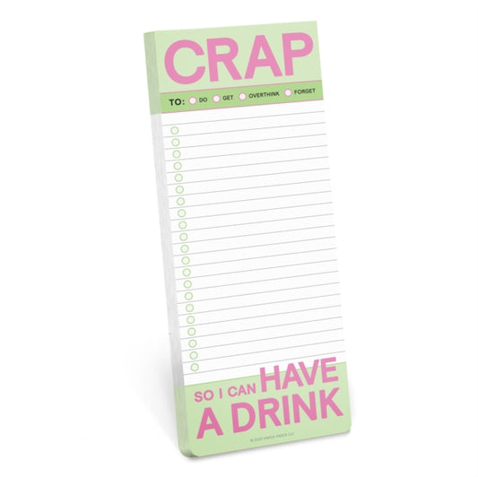 Book cover of: Knock Knock Crap Make-a-List Pads. By: Knock Knock