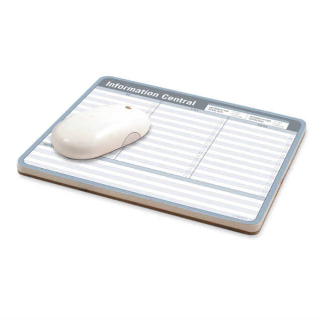 Book cover of: Knock Knock Information Central Paper Mousepad (Blue/Gray). By: Knock Knock Knock