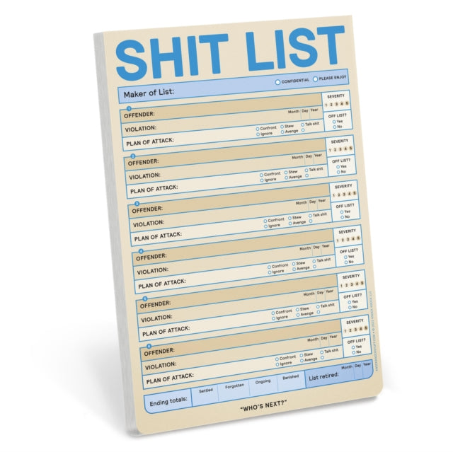 Book cover of: Knock Knock Shit List Pad (Pastel Version). By: Knock Knock Knock