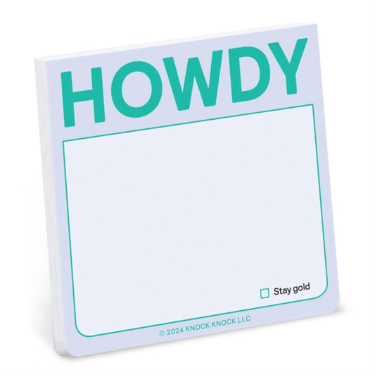 Book cover of: Knock Knock Howdy Sticky Note (Pastel Version)