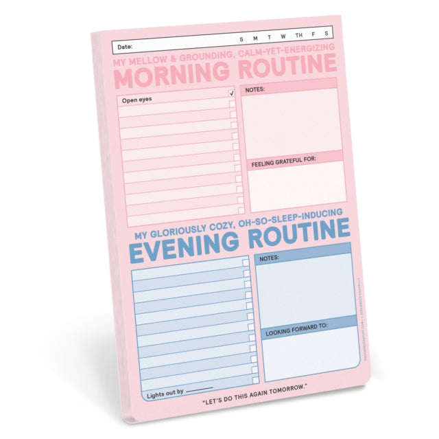 Book cover of: Knock Knock AM/PM Routine Classic Pad (Pastel Version)