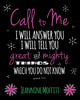 Book cover of: Call to Me. By: Jeannine Moffitt
